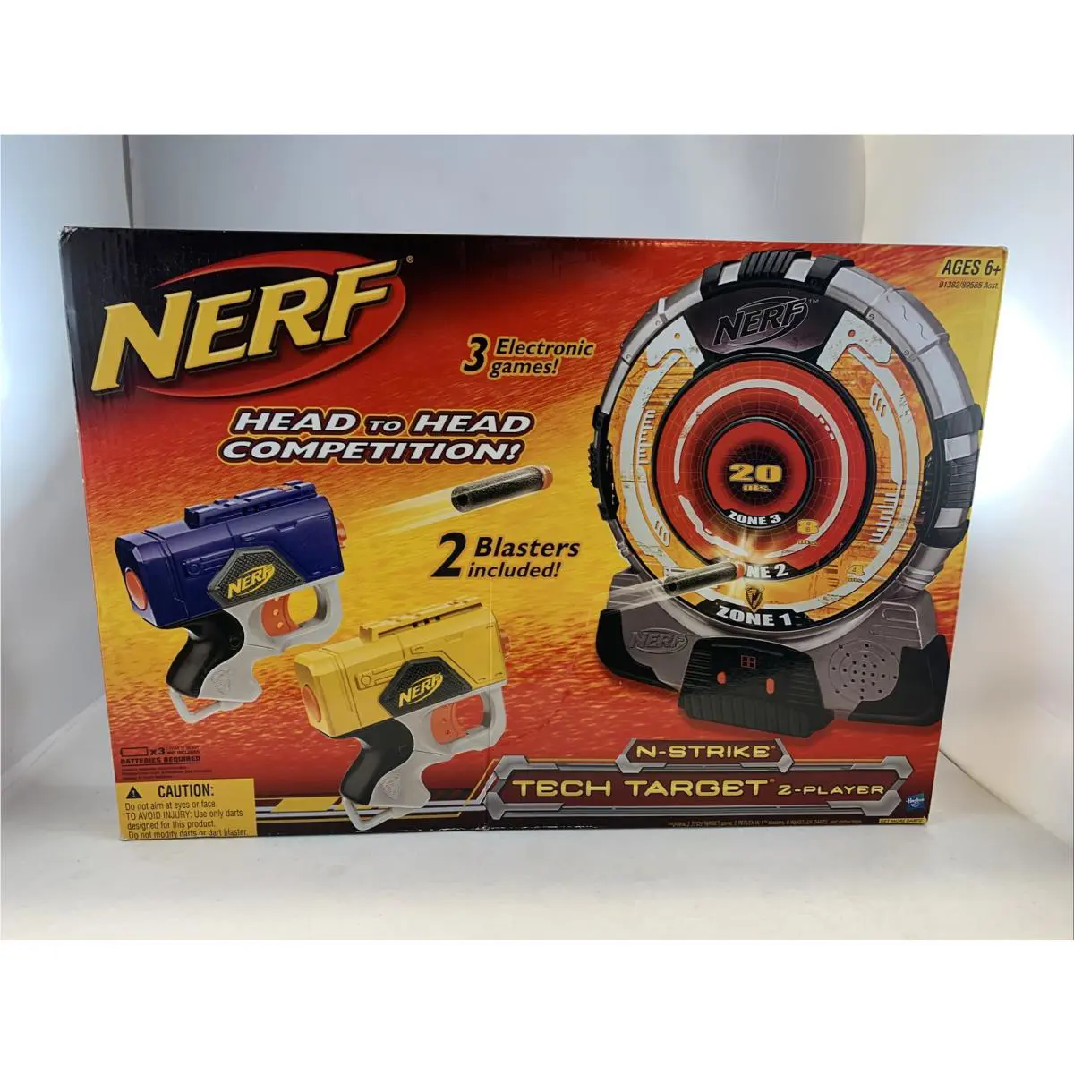 2009 Nerf N-strike Tech Target 2 Player Game Head TO Head Rare