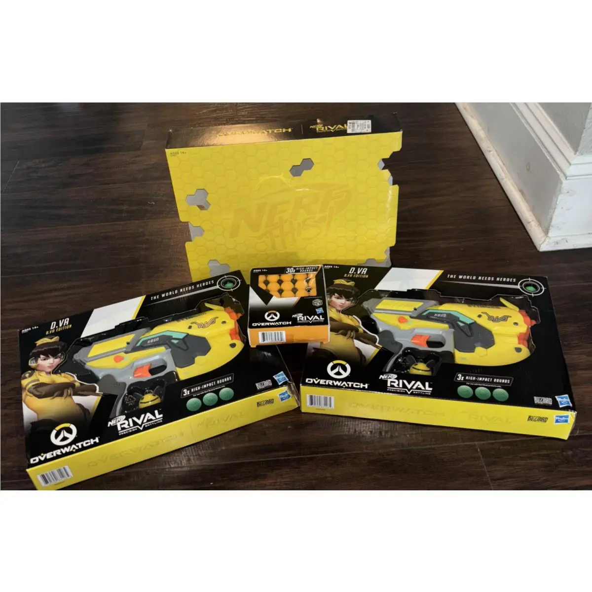 2 Packnerf Rival Overwatch D.va B.va Edition with Bee Charm Stinger+free Bullets