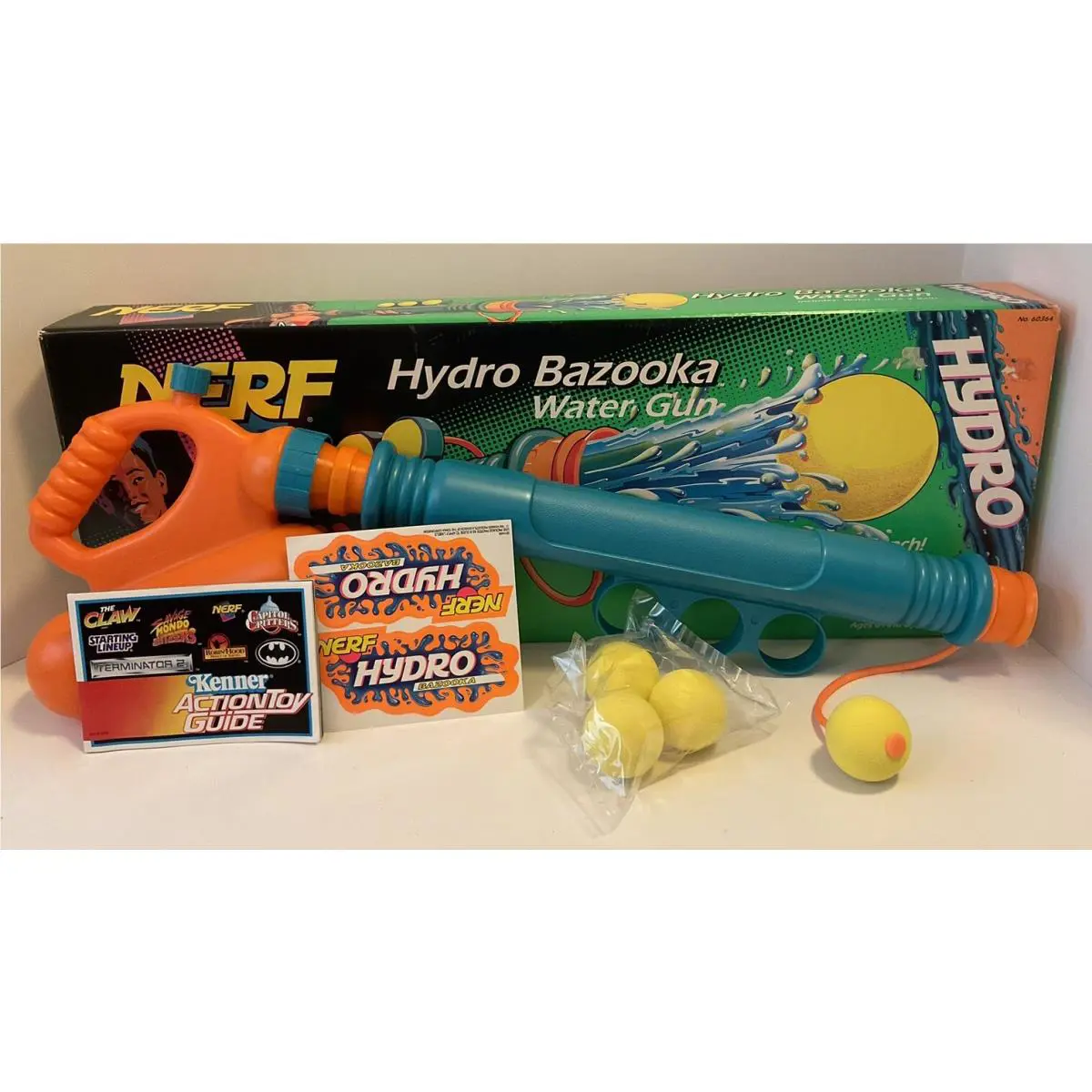 Vintage Nerf Hydro Bazooka Water Gun Old Stock Complete Mint Rare