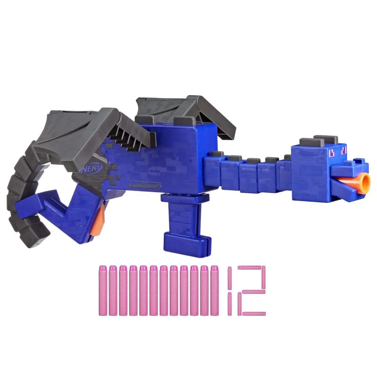 Nerf Minecraft Ender Dragon Blaster with 12 Foam Darts For Kids Fun Play