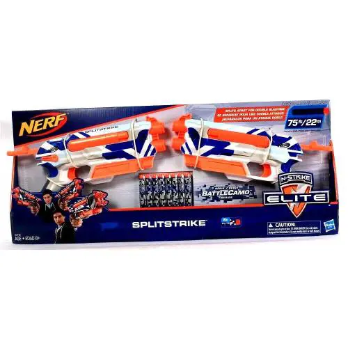 Hasbro Nerf N-strike Elite Battlecamo Series Splitstrike 2 Ct Blasters 8 Darts