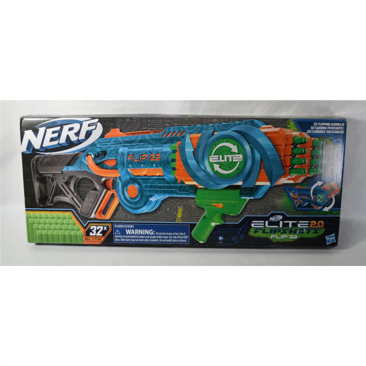 Nerf Elite 2.0 Flipshots Flip-32 Blaster 32 Dart Double Barrels