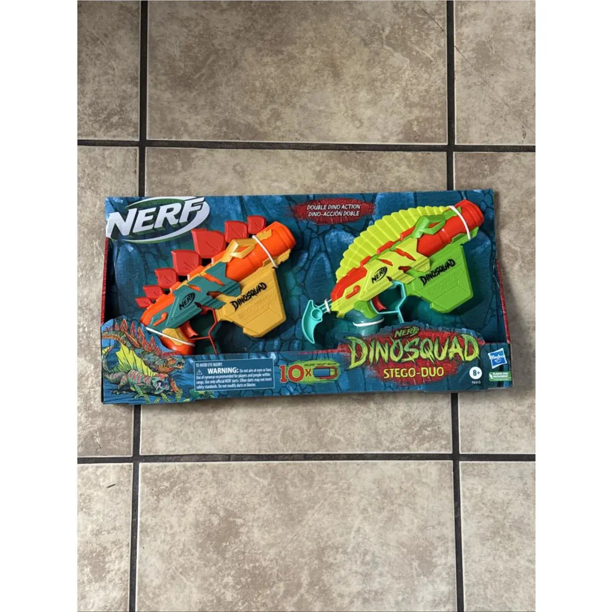 Nerf Dinosquad Stego-duo Double Dino Action 8+ Years Blasters 10 Darts Nip