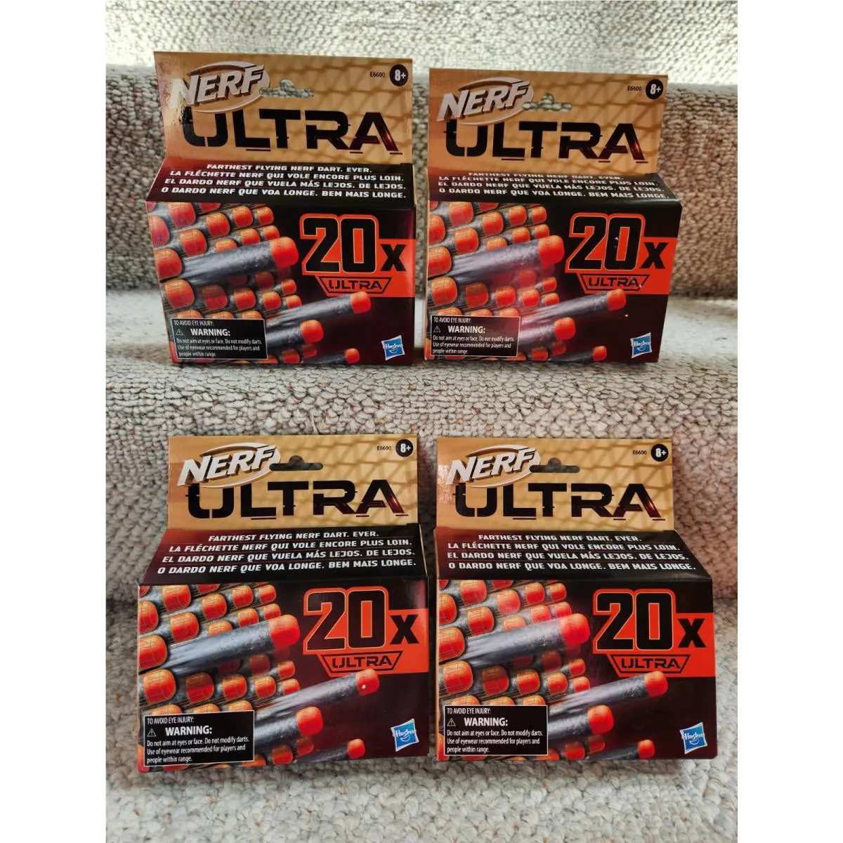 Nerf Ultra One Foam Dart Refill 20 Count x4=80 Darts Farthest Flying Nerf Dart