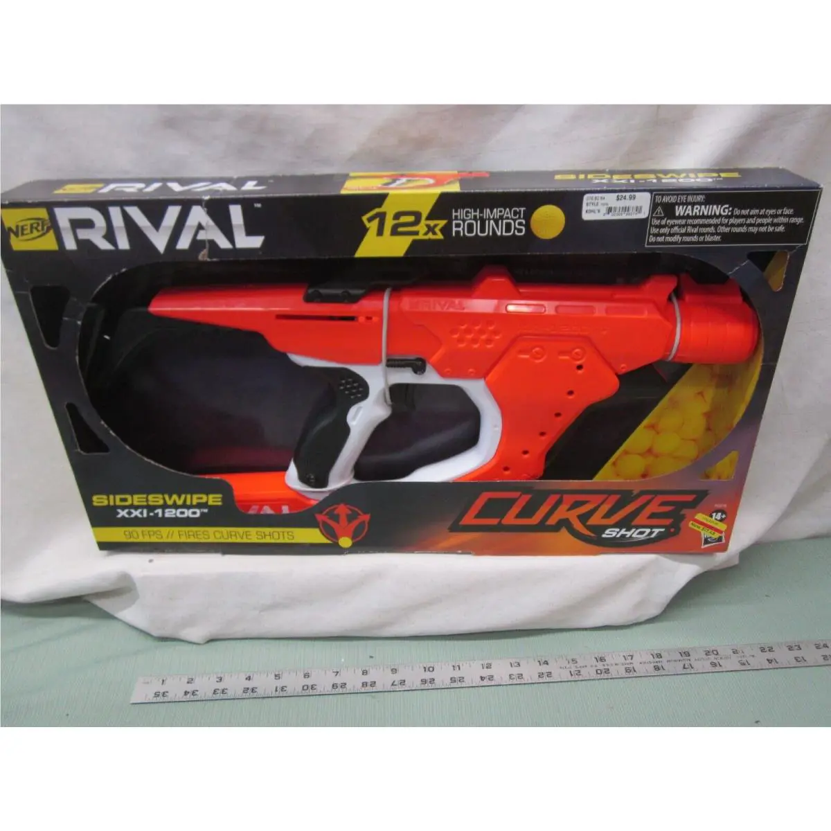 Nerf Foam Rival Sideswipe Xxi -1200 Curve Your Shot 12 Rounds