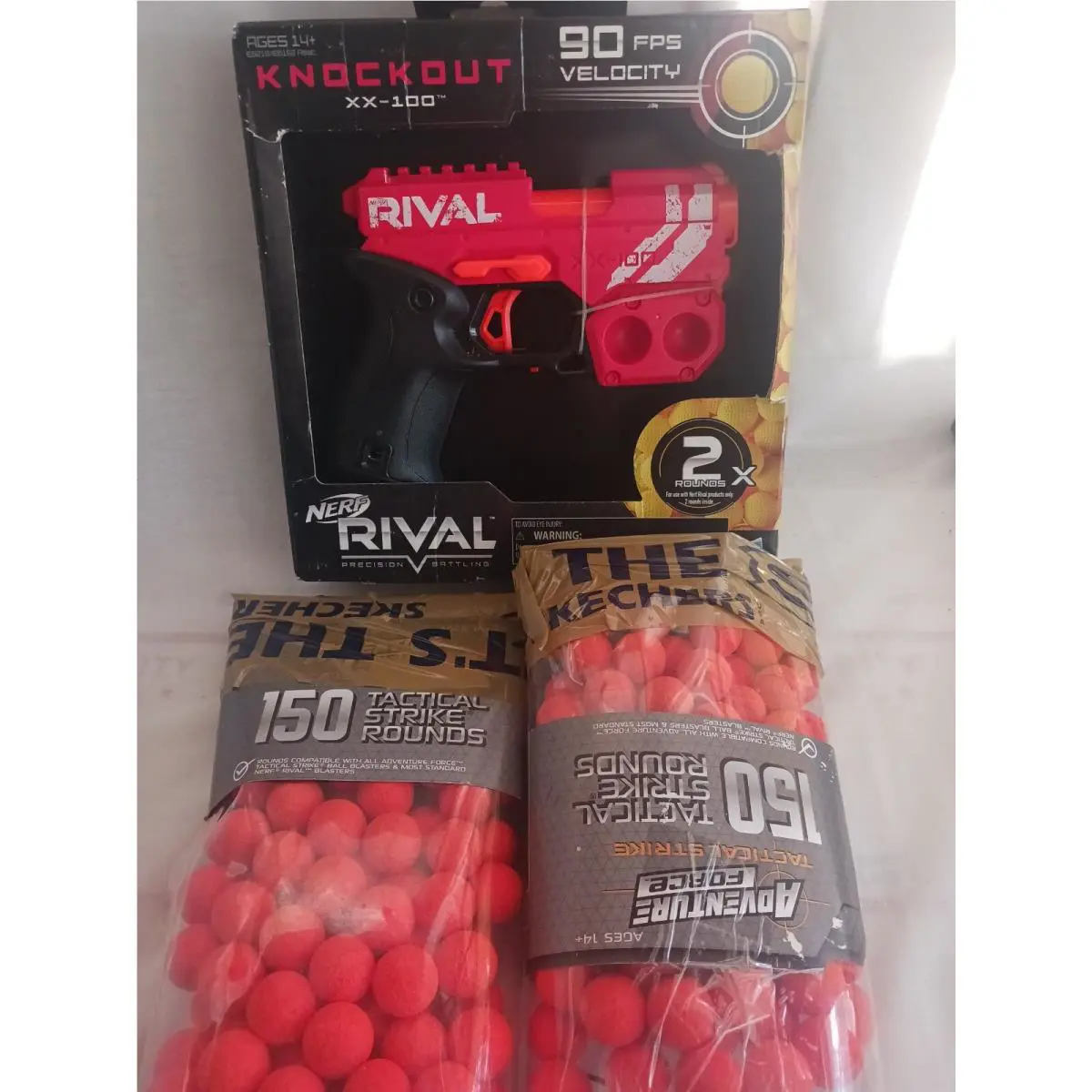 Nerf Rival Knockout XX-100 Blaster -- Tactical Strike Rounds 2 Packet 100 Part