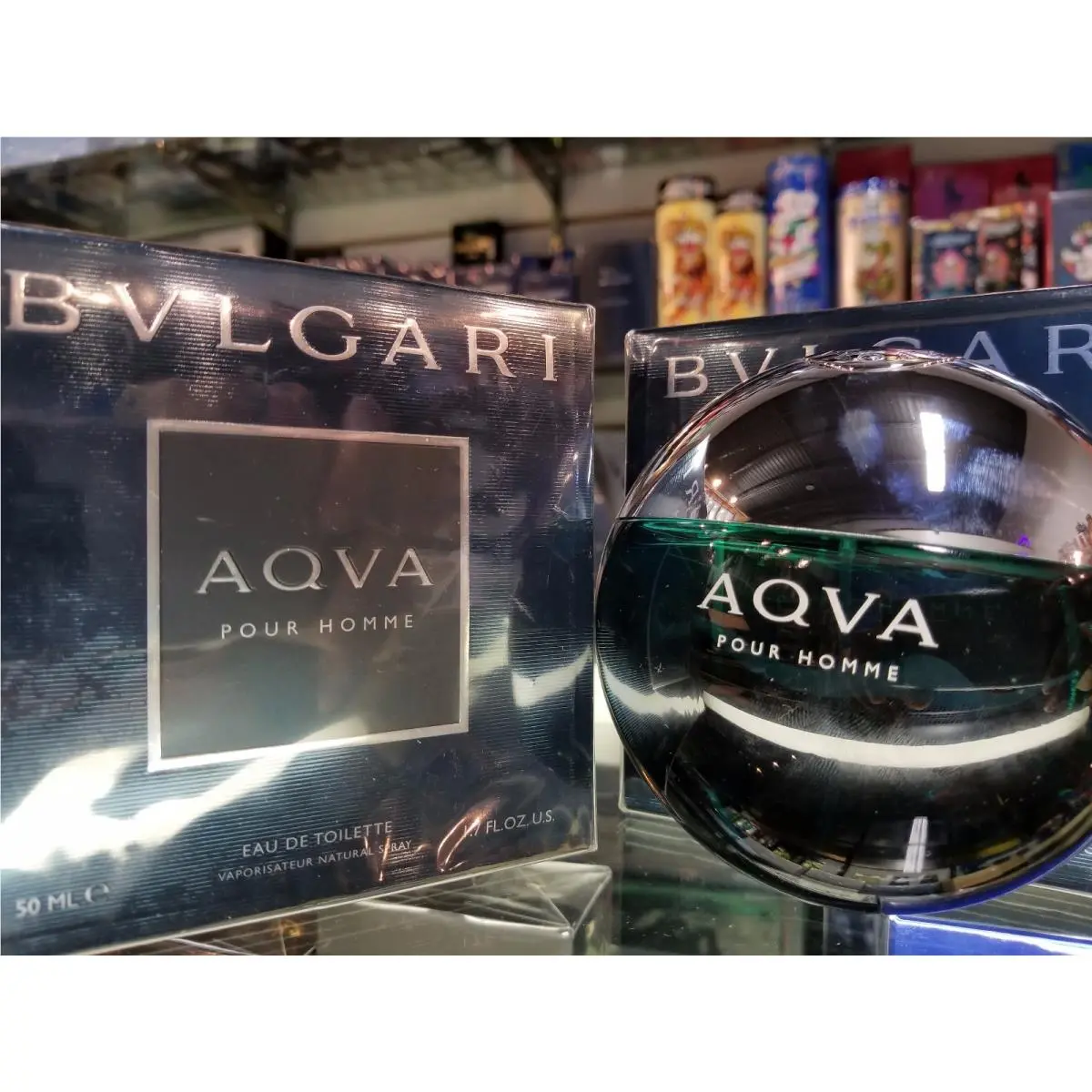 Aqva Pour Homme Edt Eau De Toilette 1.7 3.4 5.0 oz For Men 1.7 oz 50 ml EDT Spray by Bvlgari