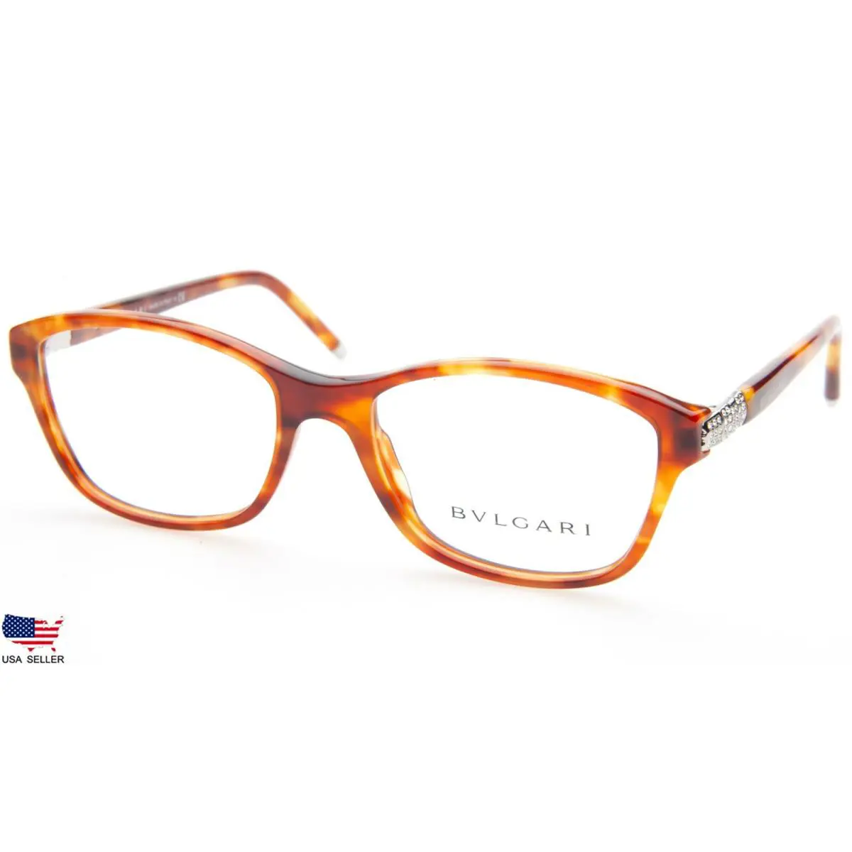 Bvlgari 4070-B 503 Light Havana Eyeglasses Glasses 4070B 52-17-135mm Italy