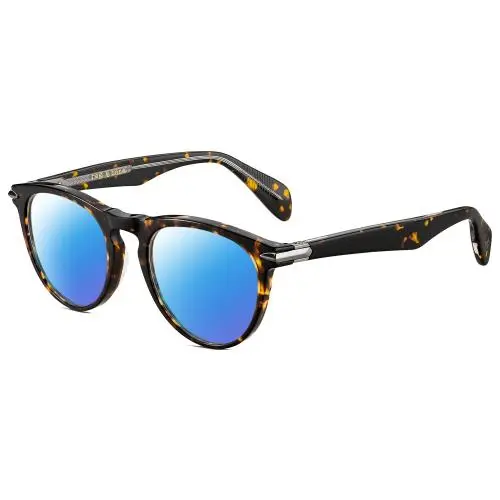 Rag Bone 7003 Unisex Polarized Sunglasses Tortoise Havana Gunmetal 51mm 4 Option Blue Mirror Polar by Rag & Bone