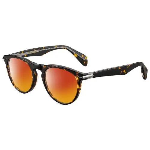 Rag Bone 7003 Unisex Polarized Sunglasses Tortoise Havana Gunmetal 51mm 4 Option Red Mirror Polar by Rag & Bone