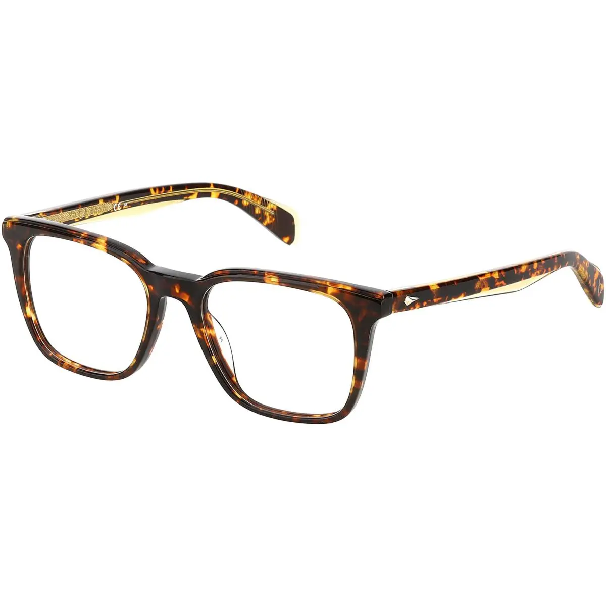Rag Bone Men`s Soft Square Eyeglass Frames w/ Spring Flex Hinges - RNB7026G Beige Havana/Clear (0XNZ-19) by Rag & Bone