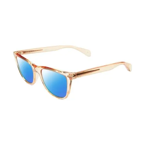 Rag Bone 1051 Womens Polarized Sunglasses in Crystal Peach Orange 53mm 4 Options Blue Mirror Polar by Rag & Bone