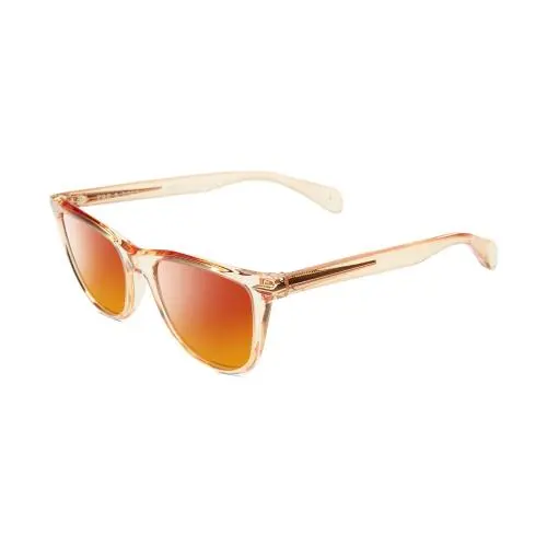 Rag Bone 1051 Womens Polarized Sunglasses in Crystal Peach Orange 53mm 4 Options Red Mirror Polar by Rag & Bone
