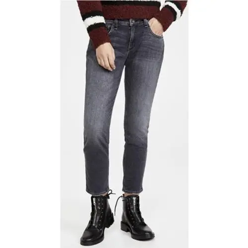 Rag Bone/jean Dre Slim Boyfriend Jeans in “night Rider” Grey 25 26