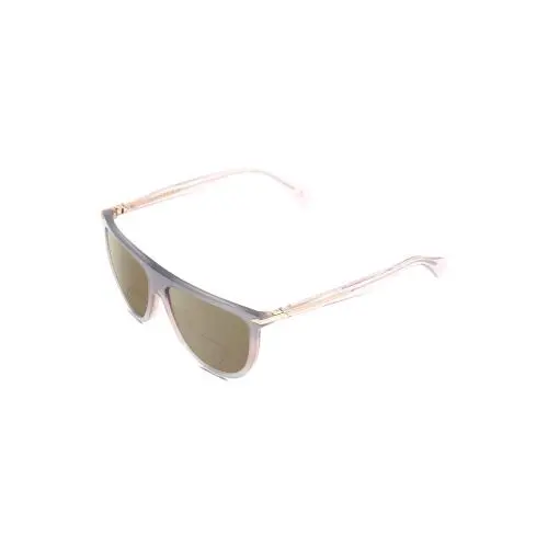 Rag Bone 1056 Unisex Polarized Bifocal Sunglasses in Crystal Grey 57mm 41 Option Brown by Rag & Bone