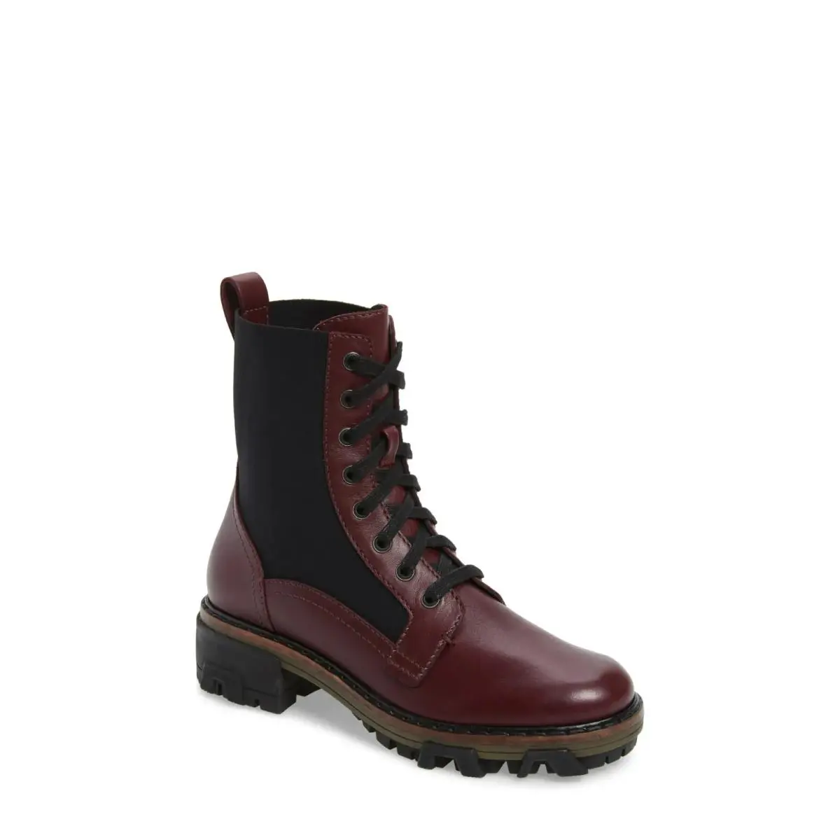Women`s Rag Bone Shiloh Combat Boot Size 8.5US / 38.5EU - Burgundy - Burgundy