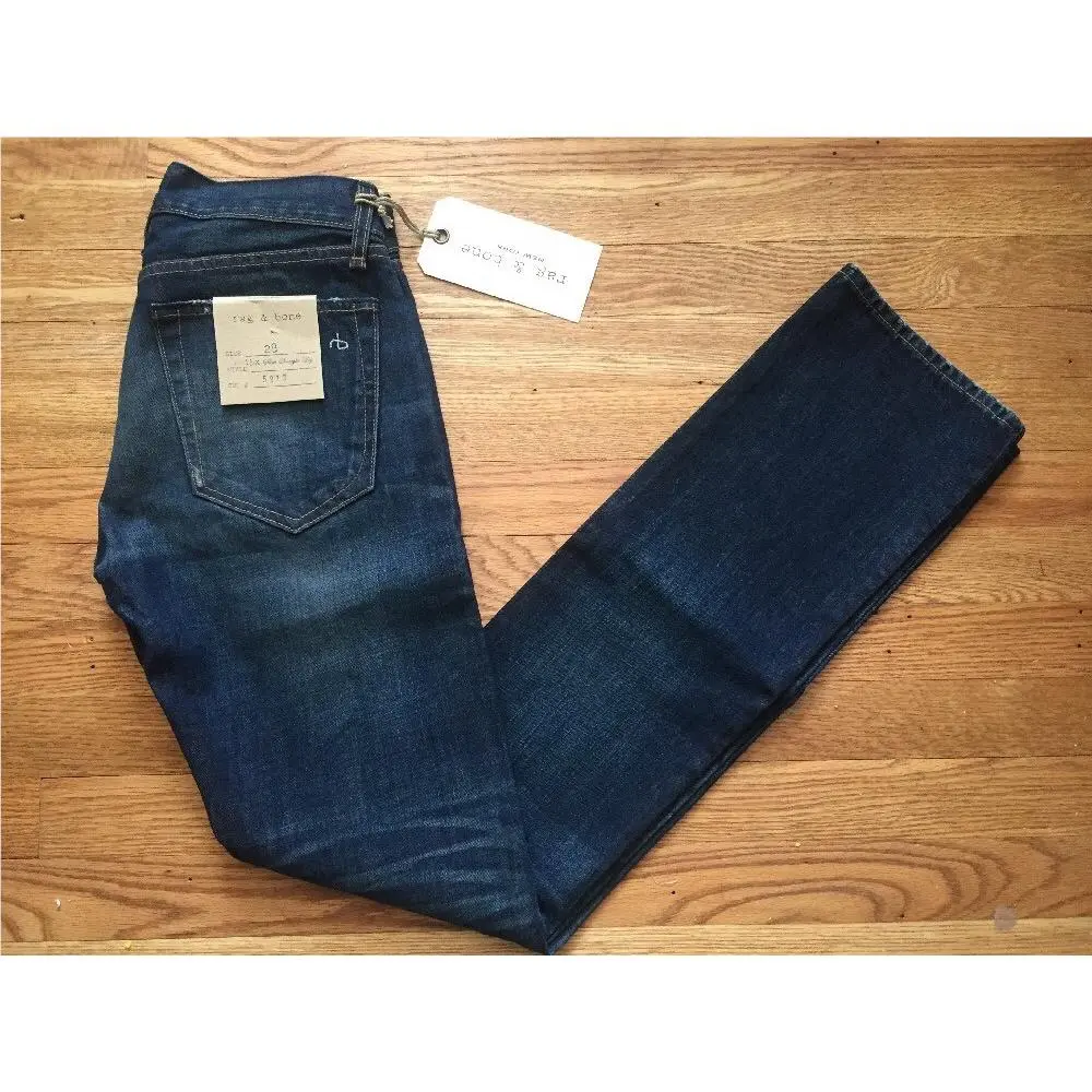 Rag Bone RB15X Jeans Selvedge Cotton Medium Slim Straight Leg Mens Regular by Rag & Bone