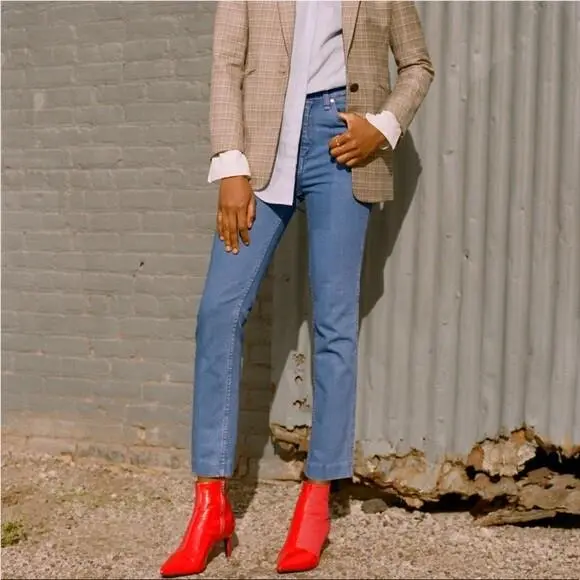 Rag Bone Broken Mara Vintage Cigarette Jeans Blue High Rise 29