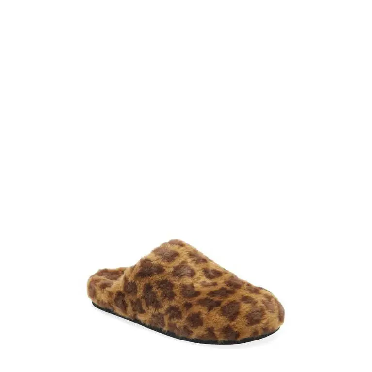 Rag Bone Bailey Slipper Womens US 6 Brown Leopard Comfort Slip-on Mule KHD1009