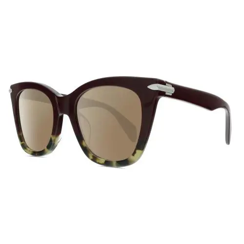 Rag Bone 1029 Cat Eye Polarized Sunglasses in Red Tortoise Silver 52mm 4 Options Amber Brown Polar by Rag & Bone
