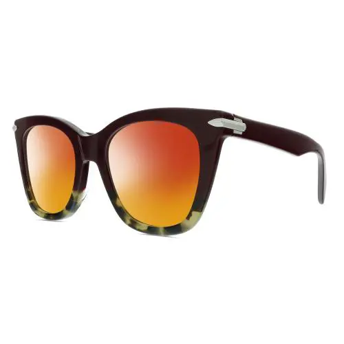 Rag Bone 1029 Cat Eye Polarized Sunglasses in Red Tortoise Silver 52mm 4 Options Red Mirror Polar by Rag & Bone