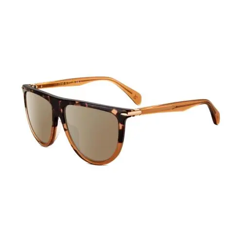 Rag Bone 1056 Unisex Polarized Sunglasses in Havana Tortoise Brown 57mm 4 Option Amber Brown Polar by Rag & Bone