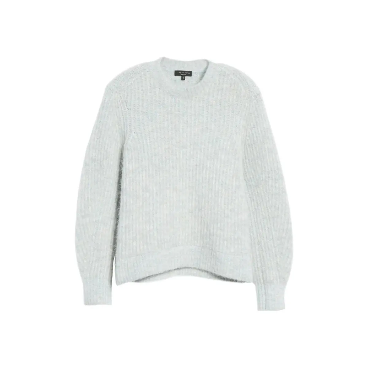 Rag Bone Jonie Rib Knit Sweater LT Grey/blue Xxs 6/4 XS L NDS111 by Rag & Bone