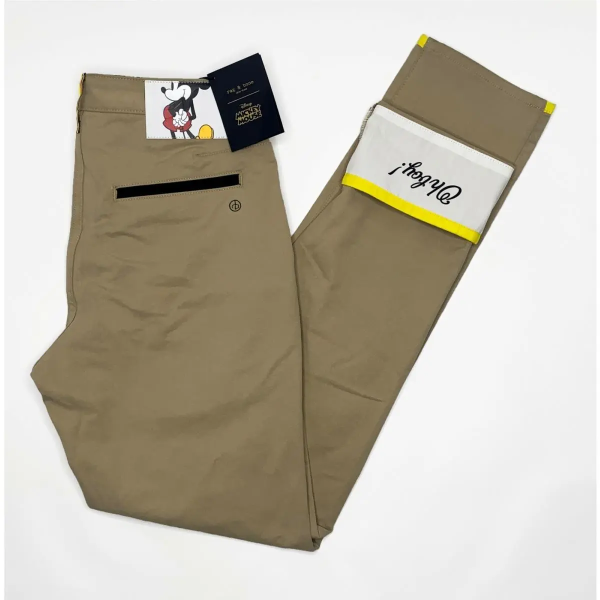 Rag Bone Disney Mickey Mouse 90th Anniversary Khaki Chino Pants Rare by Rag & Bone