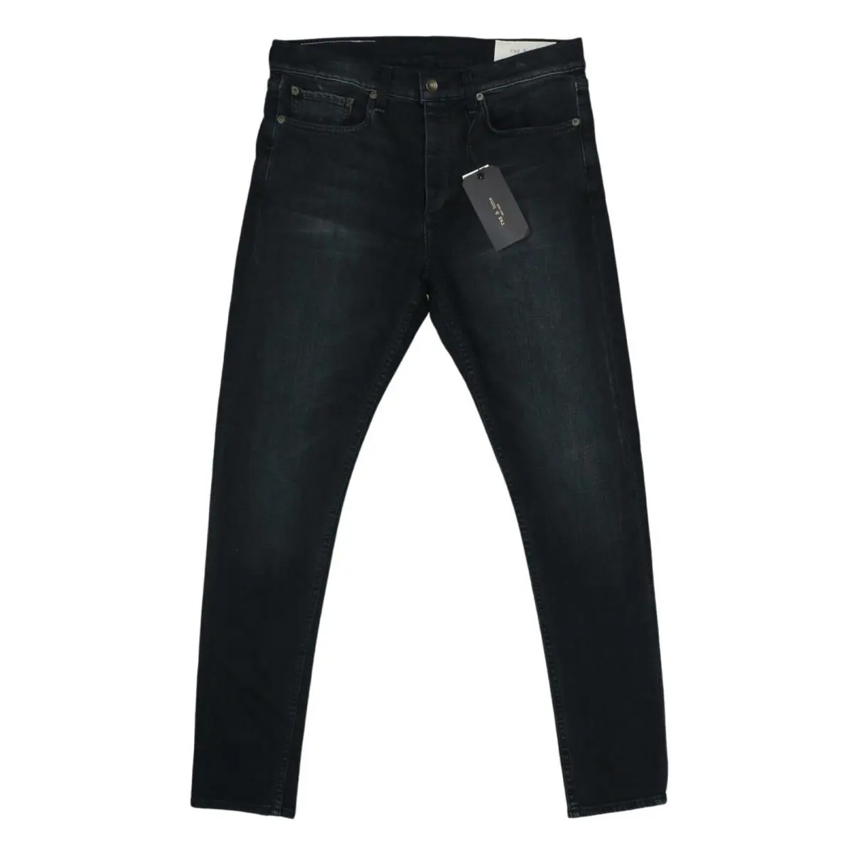 Rag Bone Fit 1 Skinny Leg 2-Way Stretch Men`s Denim Jeans Black