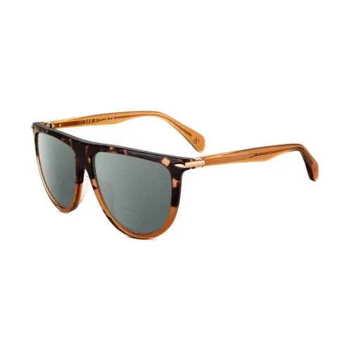 Rag Bone 1056 Unisex Polarized Bifocal Sunglasses Havana Tortoise 57mm 41 Option Grey by Rag & Bone