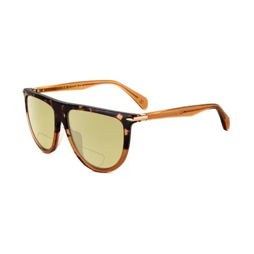 Rag Bone 1056 Unisex Polarized Bifocal Sunglasses Havana Tortoise 57mm 41 Option Yellow
