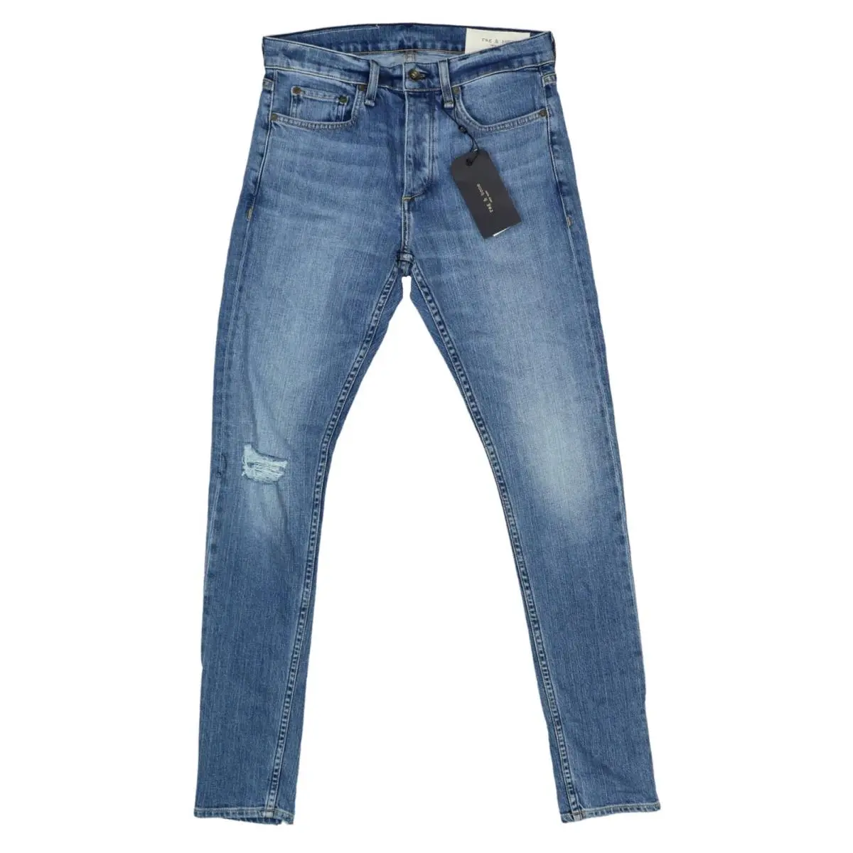 Rag Bone Skinny Leg Hemp Blend Stretch Men`s Denim Jeans Blue by Rag & Bone