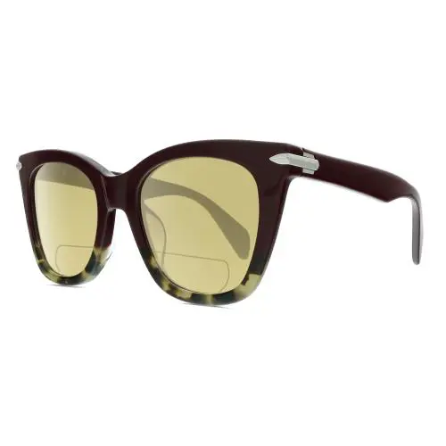 Rag Bone 1029 Cat Eye Polarized Bifocal Sunglass Red Havana Tortoise Silver 52mm Yellow by Rag & Bone