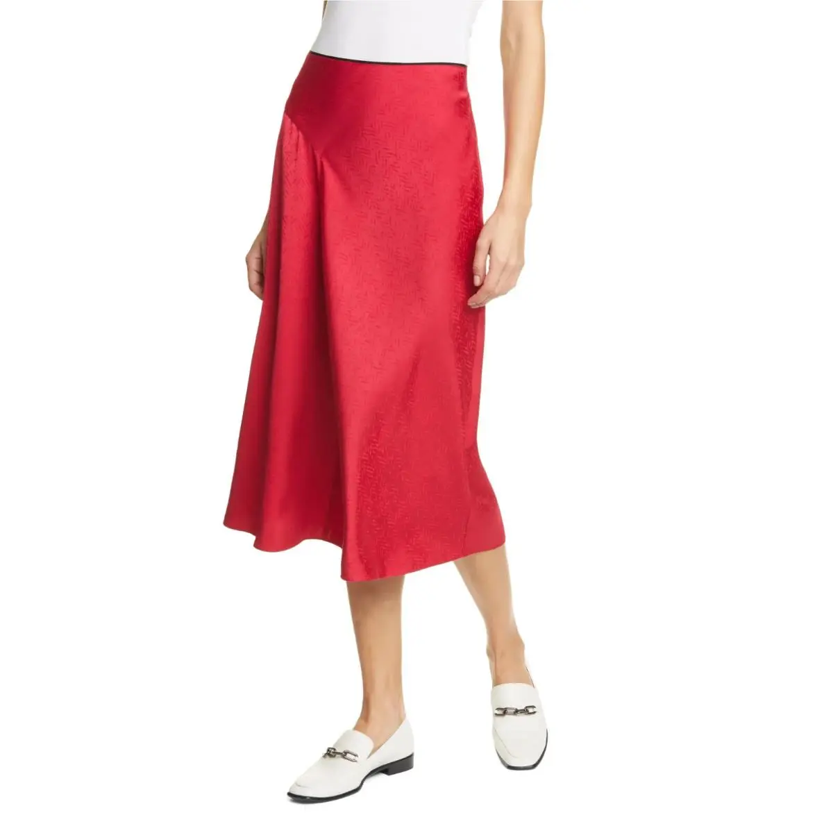 Women`s Rag Bone Letti Satin Jacquard Midi Skirt Size 4