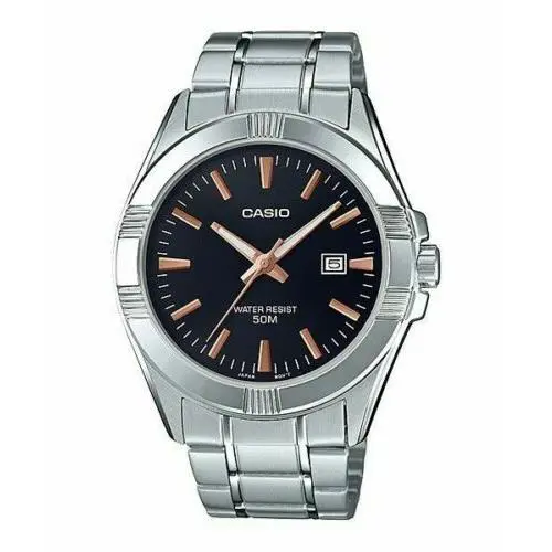 Casio Classic Men`s Quartz Watches MTP-1308D-1A2 MTP-1308D-2A MTP-1308D-9A - Dial: Black, Blue, Gold, Band: Silver