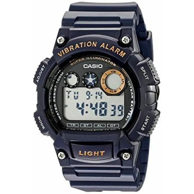 Casio Men`s Vibration Alarm Digital Watch Black