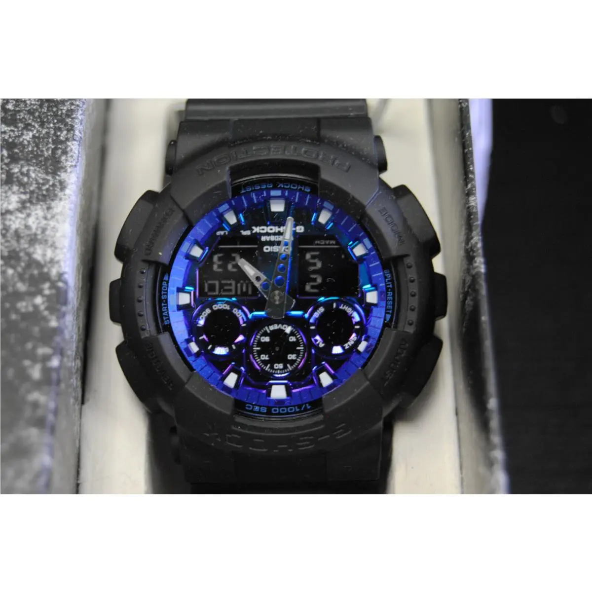 GA100FL-1A G-shock Gradation Series Black Blue Watches Black Blue G163 by Casio