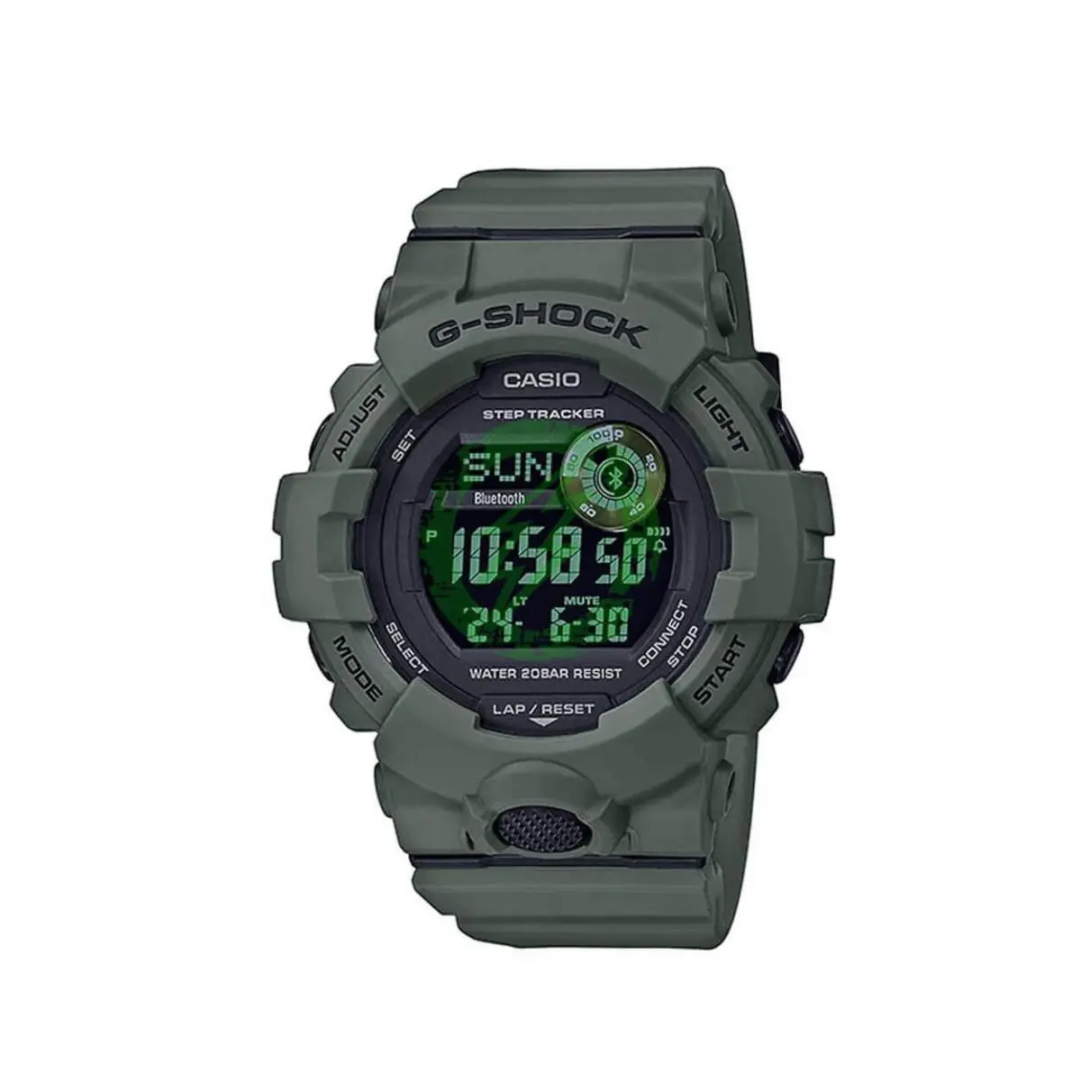 Casio Power Trainer G-shock Wrist Watch Dark Slate - Dial: Black, Band: Green
