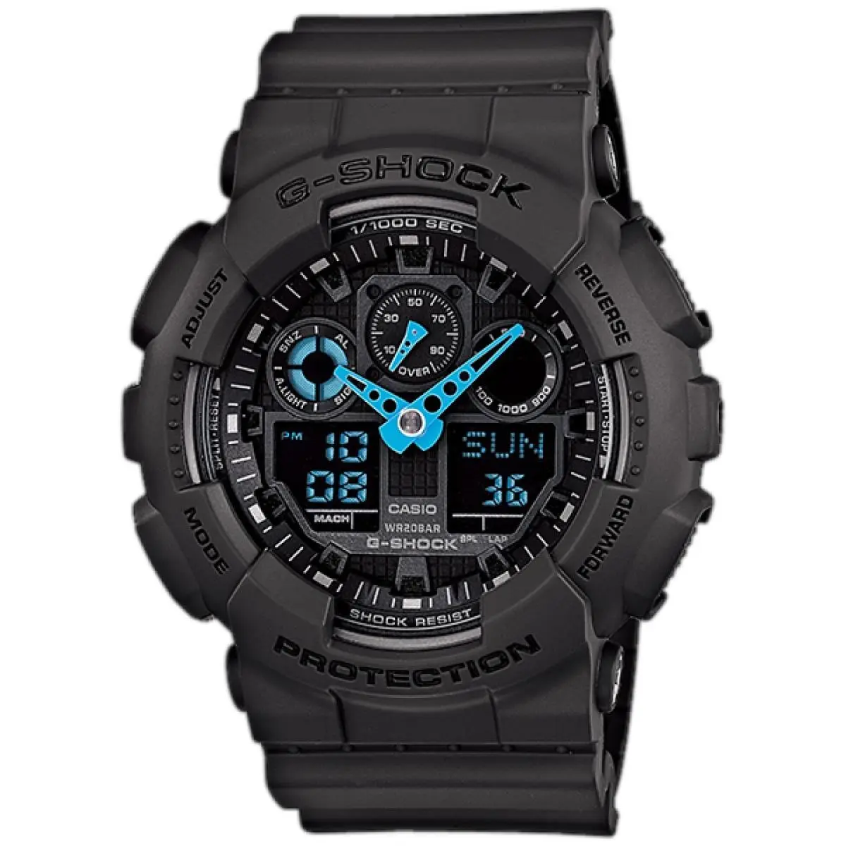 Casio G Shock Grey Digital Dial Resin Men`s Watch GA100C-8ACR