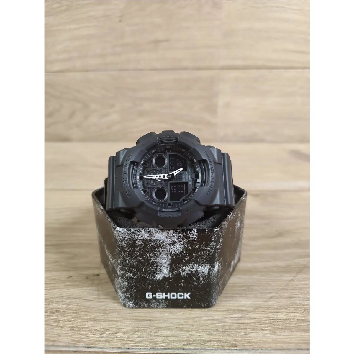 Casio G-shock GA100-1A1 Men`s Tactical XL Matte Black Analog-digital Watch 3849 - Dial: Black, Band: Black, Bezel: Tan