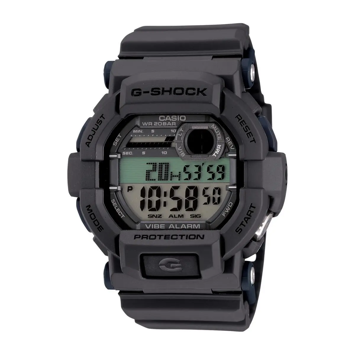 G-shock Men`s Quartz Digital Grey Resin Sport 53.5mm Watch GD350-8 by Casio