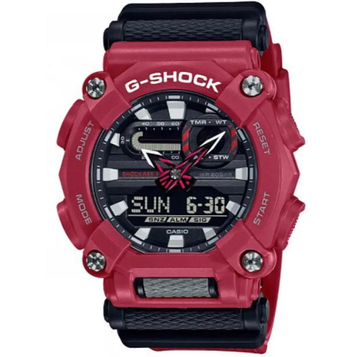 Men`s Casio G-shock Digital Analog Military Style GA-900 Red Watch GA900-4A