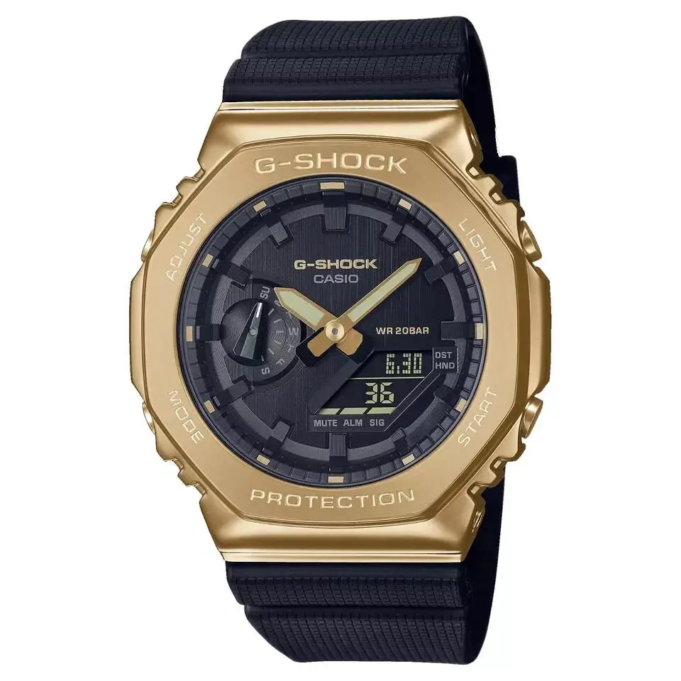 G-shock GM2100G-1A9 Black Resin Band World Time Timer Men`s Watch by Casio