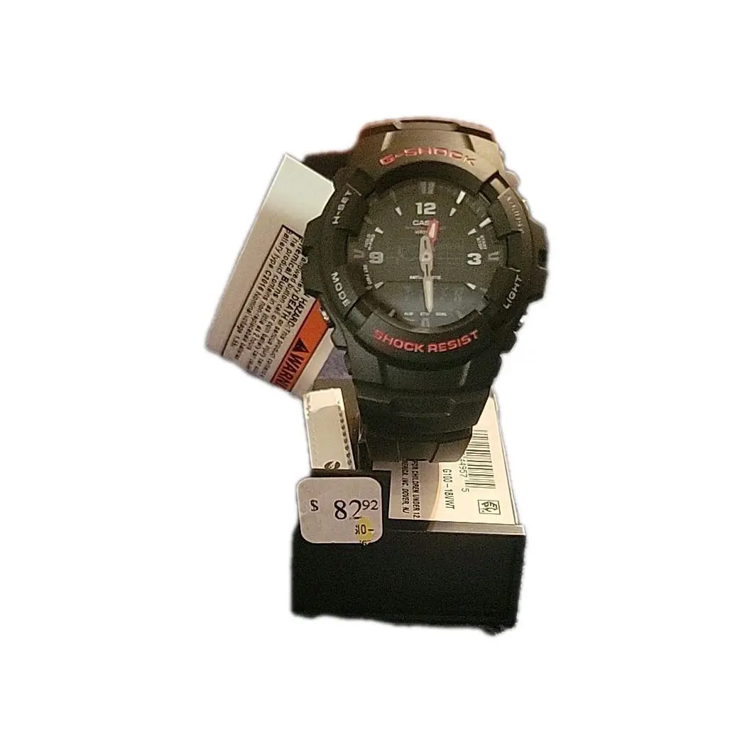 G-shock Analog Digital Watch G100-1BVWT Black Resin Band WR 200M by Casio