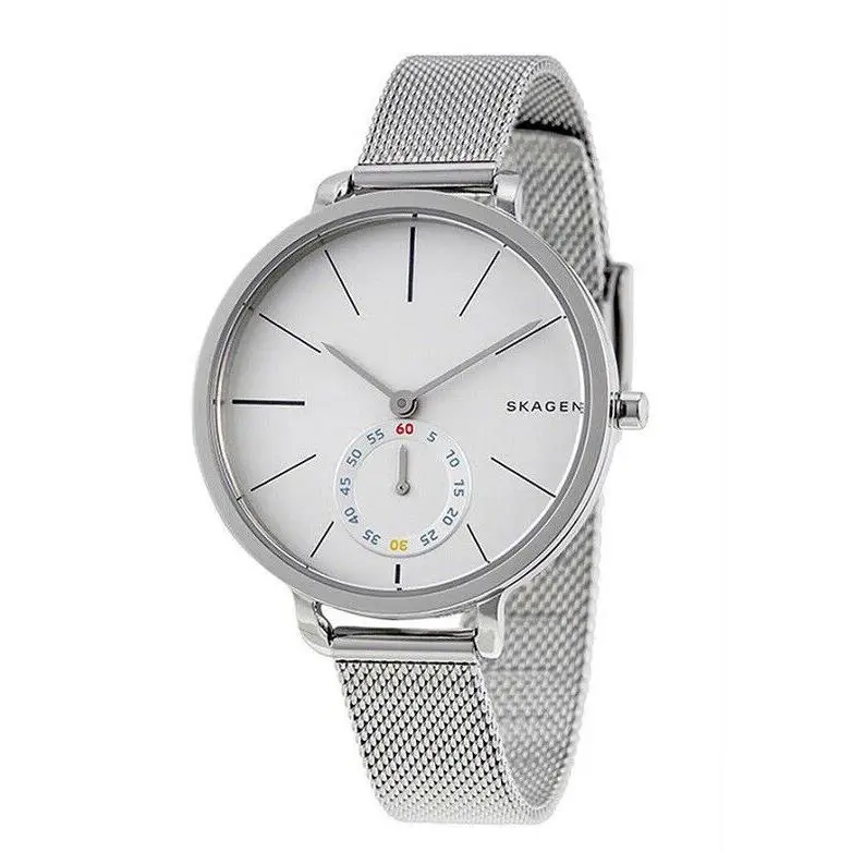SKW2358 Women`s Hagen White Dial Silver-tone Mesh Bracelet Watch by Skagen
