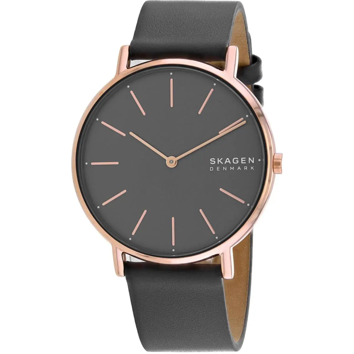 Skagen Signatur Quartz Charcoal Dial Ladies Watch SKW2794 - Blue, Dial: Charcoal, Band: Charcoal