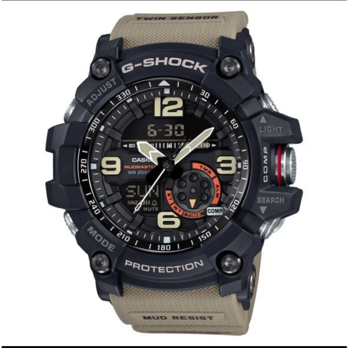 G-shock Mudmaster Men`s Black Beige Dial Watch GG-1000-1A5 by Casio