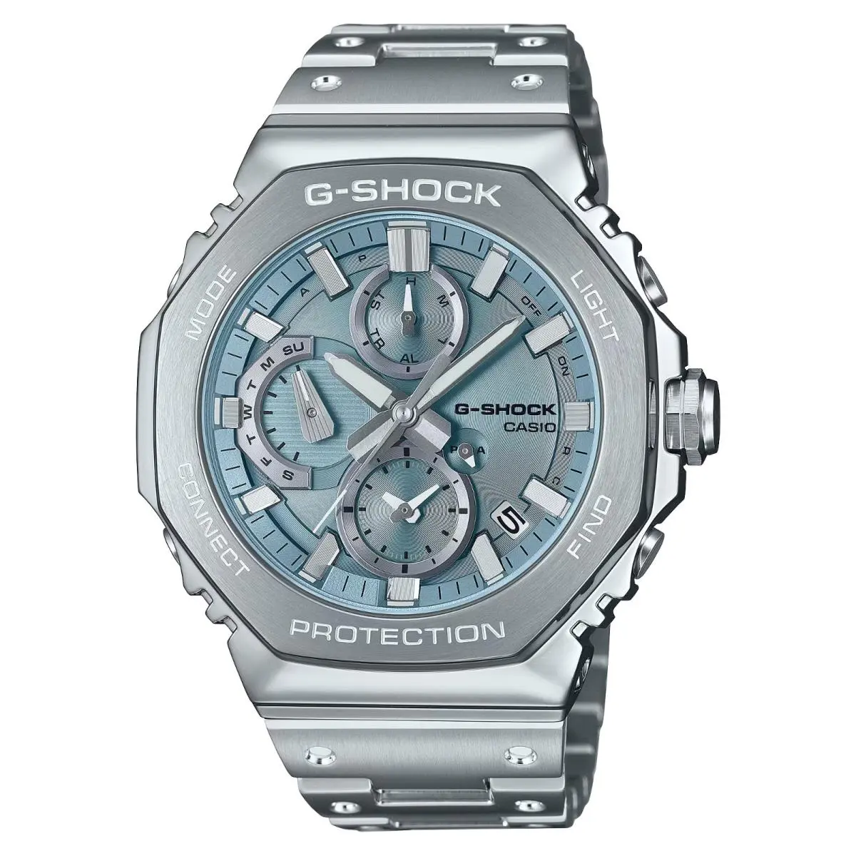G-shock GMC-B2100 Series Blue Dial Stainless Steel Watch GMCB2100AD2A by Casio