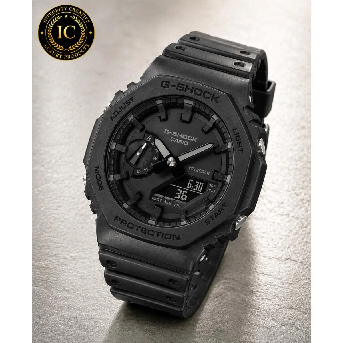 Oak G-shock GA2100-1A1 A/d Digital Carbon Resin Black Out Men`s Watch by Casio
