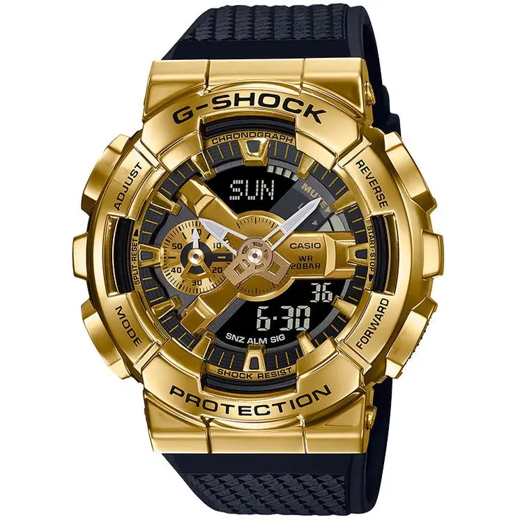 G-shock GM110G-1A9 - Gold Ion Plated Case Black Rubber Strap by Casio